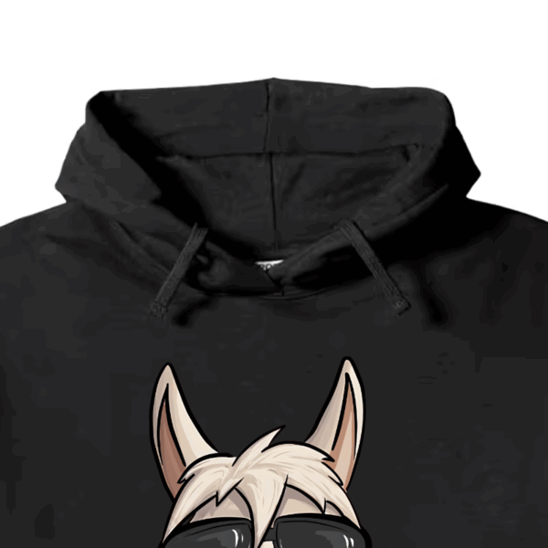 No ProbLlama Funky Alpaca Hipster Llama With Glasses Hoodie