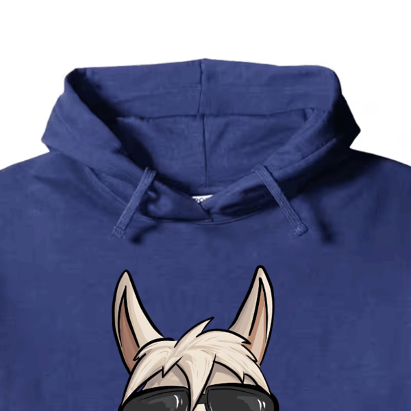 No ProbLlama Funky Alpaca Hipster Llama With Glasses Hoodie