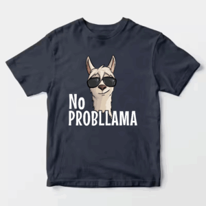 No ProbLlama Funky Alpaca Hipster Llama With Glasses Unisex T-Shirt
