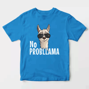 No ProbLlama Funky Alpaca Hipster Llama With Glasses Unisex T-Shirt