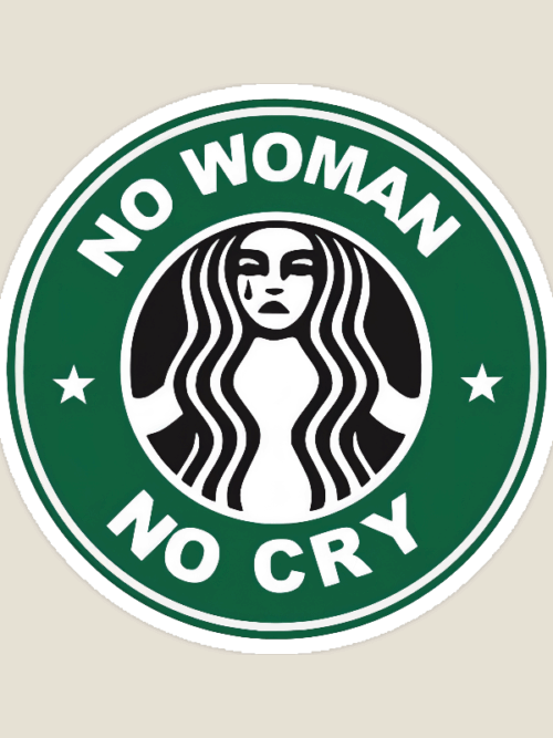 No Woman No Cry Chill Brew Vibes Coffee Sticker