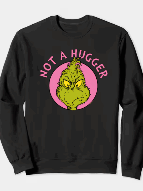 Not a Hugger – Grinch Anti-Social Mood Crewneck Sweatshirt