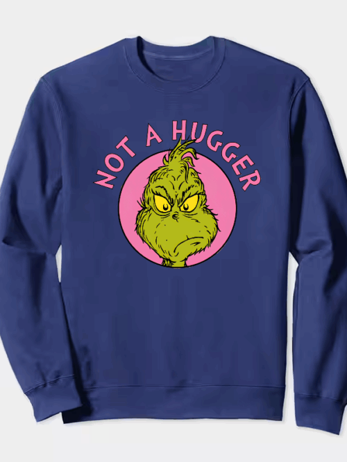 Not a Hugger – Grinch Anti-Social Mood Crewneck Sweatshirt