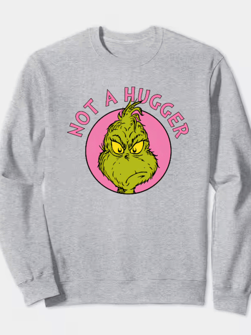 Not a Hugger – Grinch Anti-Social Mood Crewneck Sweatshirt