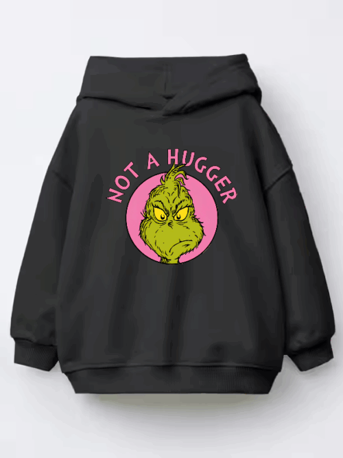 Not a Hugger – Grinch Anti-Social Mood Kids Hoodie
