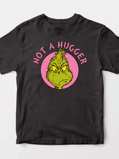 Men’s Not a Hugger – Grinch Anti-Social Mood Unisex T-Shirt