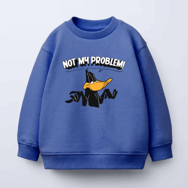 Not My Problem Daffy Duck Attitude Crewneck Sweatshirt