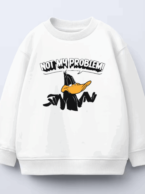 Not My Problem Daffy Duck Attitude Crewneck Sweatshirt