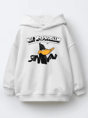 Not My Problem Daffy Duck Attitude Kids Hoodie