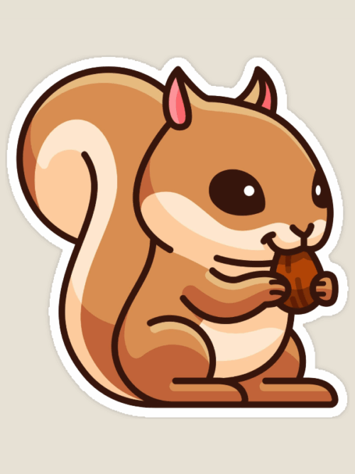 Nutty Forest Acrobat Squirrel Sticker