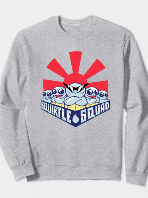 OG Squirtle Squad – Classic Pokémon Rebel Crewneck Sweatshirt