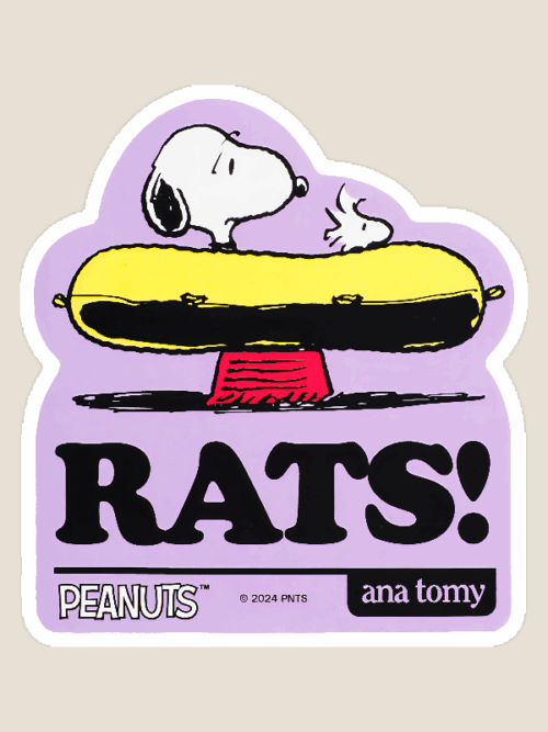 Oh Rats Snoopy Peanuts Sticker