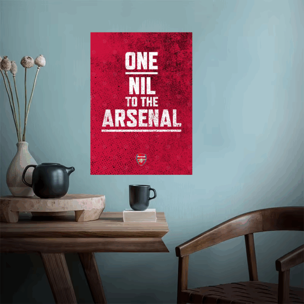 One Nil to the Arsenal Victory Poster