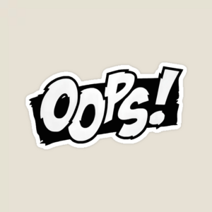 Oops Glitch Moment Sticker