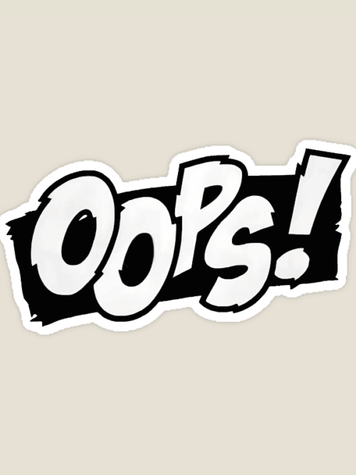 Oops Glitch Moment Sticker