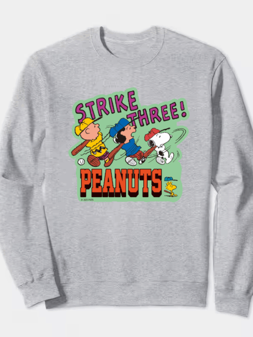Peanuts Classic Strike Three Crewneck Sweatshirt
