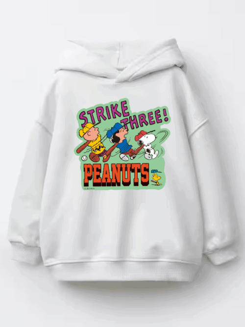 Peanuts Classic Strike Three Kids Hoodie