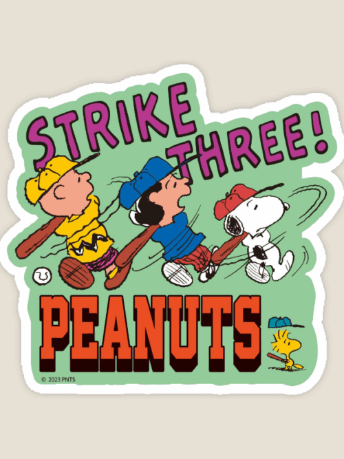 Peanuts Classic Strike Three Sticker