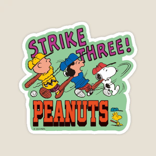 Peanuts Classic Strike Three Sticker Peanuts Classic Strike Three Sticker