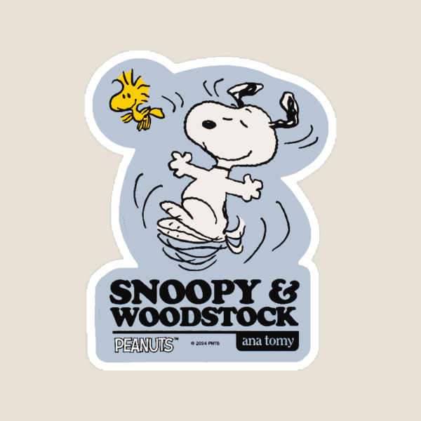 Peanuts Happy Dance Vibes with Snoopy & Woodstock Sticker Peanuts Happy Dance Vibes with Snoopy & Woodstock Sticker