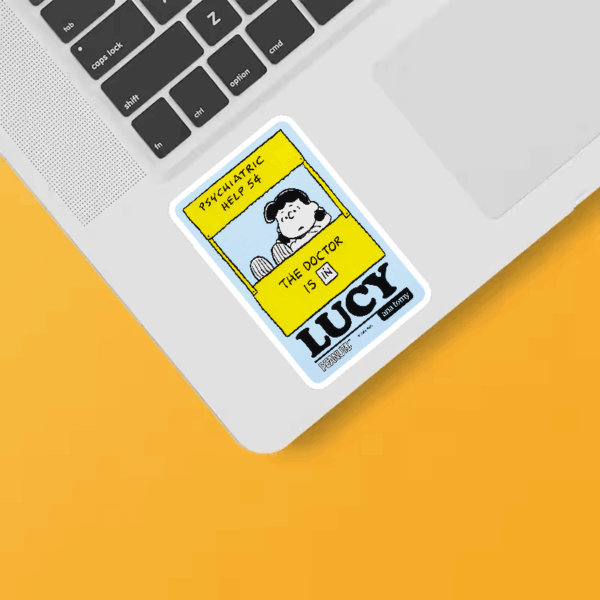 Peanuts Lucy The Doctor Is In Charm Sticker