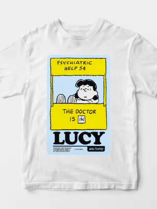 Peanuts Lucy The Doctor Is In Charm Unisex T-Shirt