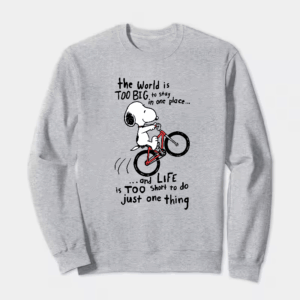 Peanuts Snoopy BMX Trick Adventure Crewneck Sweatshirt