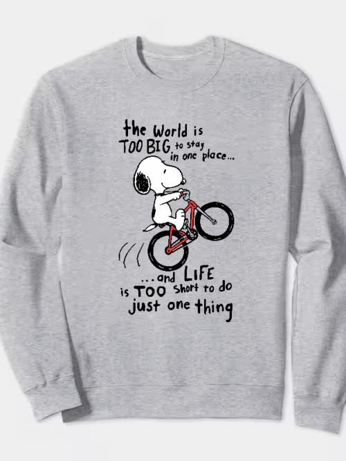Peanuts Snoopy BMX Trick Adventure Crewneck Sweatshirt
