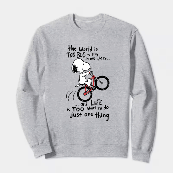 Peanuts Snoopy BMX Trick Adventure Crewneck Sweatshirt