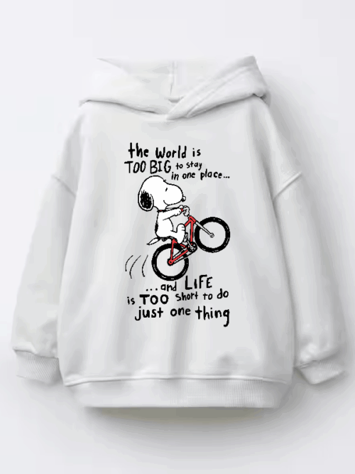 Peanuts Snoopy BMX Trick Adventure Kids Hoodie