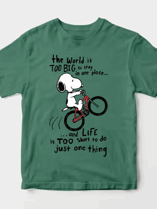 Peanuts Snoopy BMX Trick Adventure Unisex T-Shirt