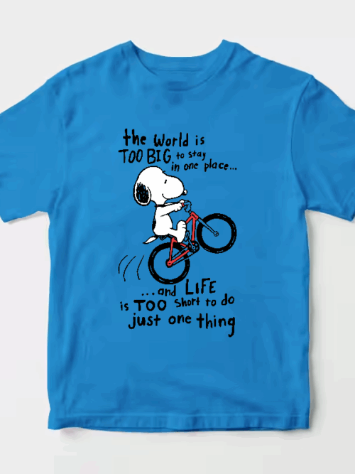 Peanuts Snoopy BMX Trick Adventure Unisex T-Shirt