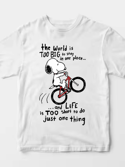Peanuts Snoopy BMX Trick Adventure Unisex T-Shirt