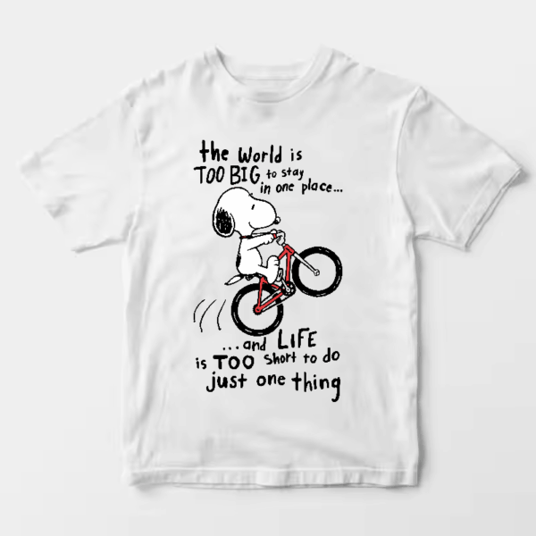 Peanuts Snoopy BMX Trick Adventure Unisex T-Shirt Peanuts Snoopy BMX Trick Adventure Unisex T-Shirt