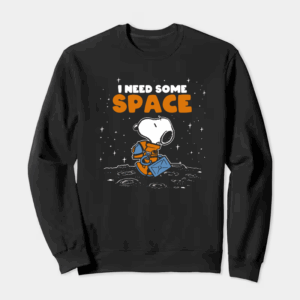 Peanuts Snoopy Floating in Space Cosmic Escape Crewneck Sweatshirt