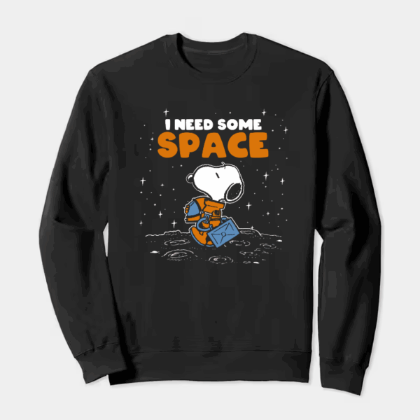 Peanuts Snoopy Floating in Space Cosmic Escape Crewneck Sweatshirt