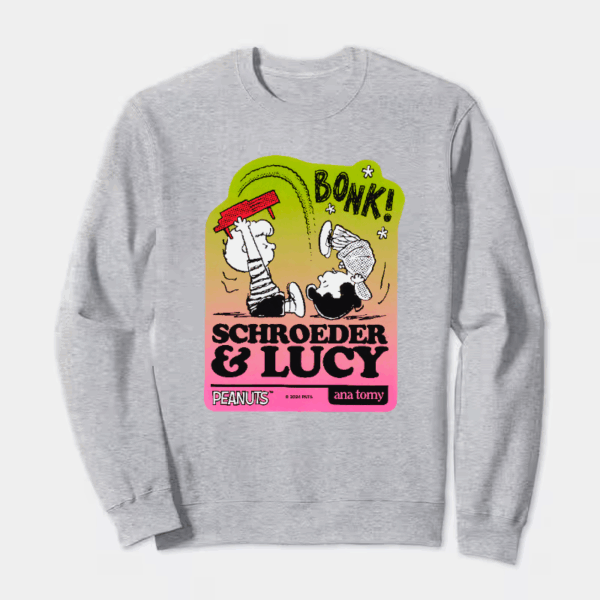 Piano Romance Peanuts Schroeder and Lucy Crewneck Sweatshirt