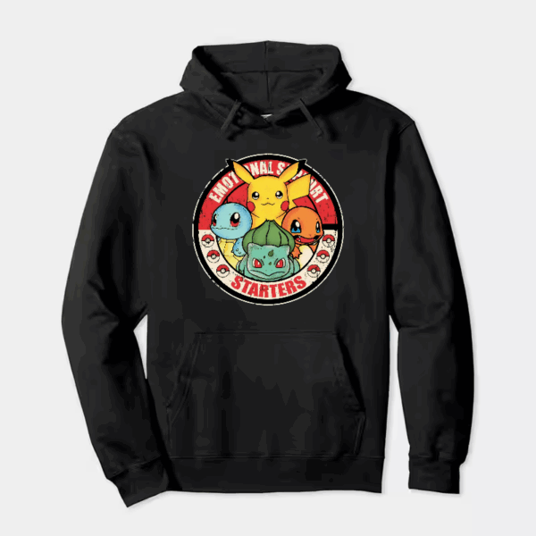 Pokemon Starter Pet Companions for Emotional Support Trainers Hoodie