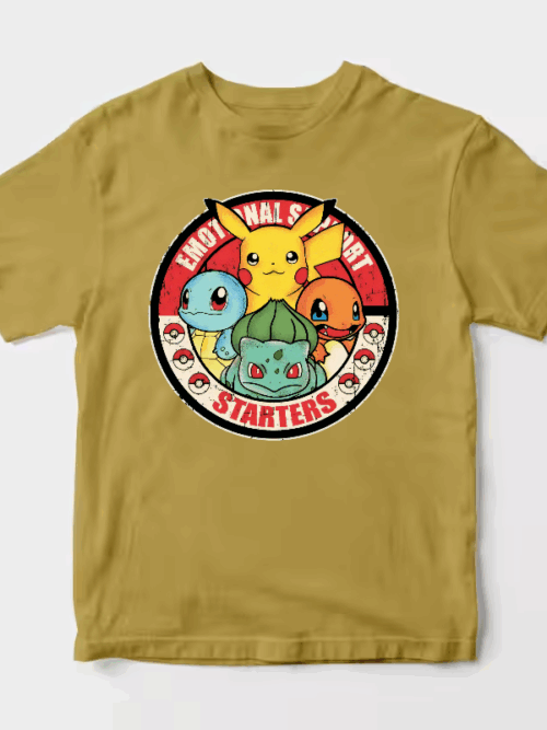 Pokemon Starter Pet Companions for Emotional Support Trainers Unisex T-Shirt
