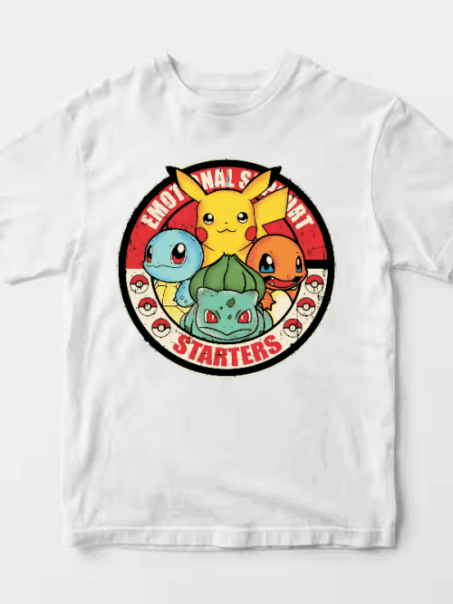Pokemon Starter Pet Companions for Emotional Support Trainers Unisex T-Shirt