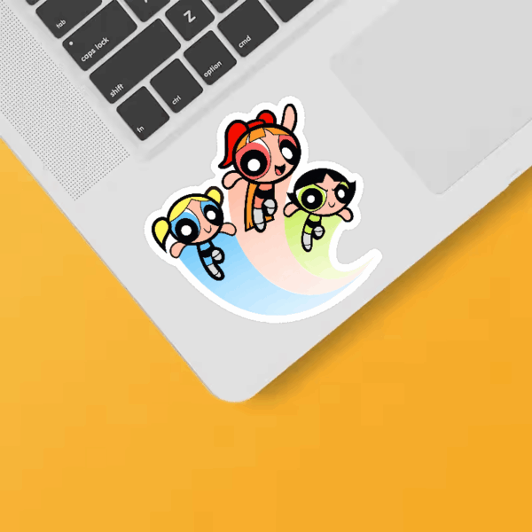Powerpuff Rainbow Flight Sticker