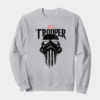 Punisher Style Trooper Skull Power and Grit Crewneck Sweatshirt