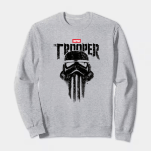 Punisher Style Trooper Skull Power and Grit Crewneck Sweatshirt