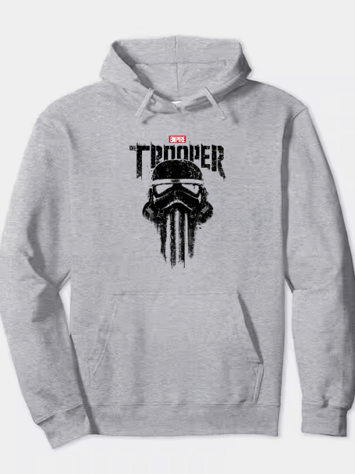 Punisher Style Trooper Skull Power and Grit Hoodie