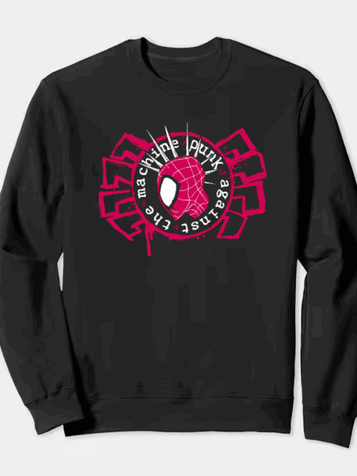 Punk Rock Spider Hero Crewneck Sweatshirt