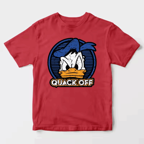 Quack Off Donald Duck Bold Mood Sticker Unisex T-Shirt