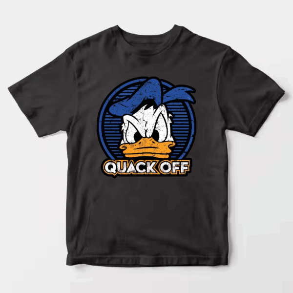 Quack Off Donald Duck Bold Mood Sticker Unisex T-Shirt