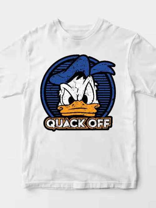 Quack Off Donald Duck Bold Mood Sticker Unisex T-Shirt