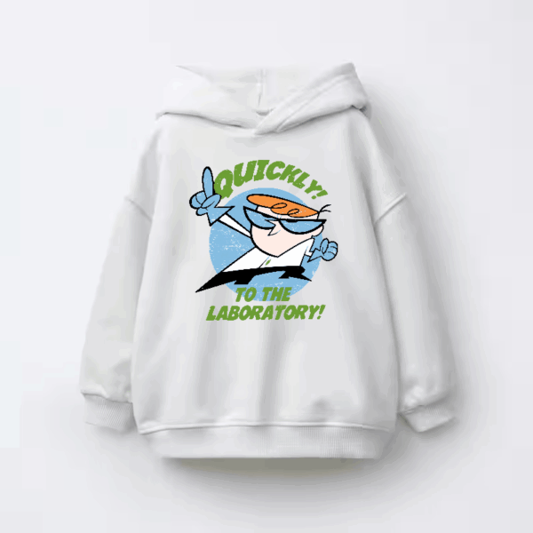 Quick to the Laboratory Dexter Classic Kids Hoodie