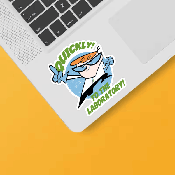 Quick to the Laboratory Dexter Classic Sticker